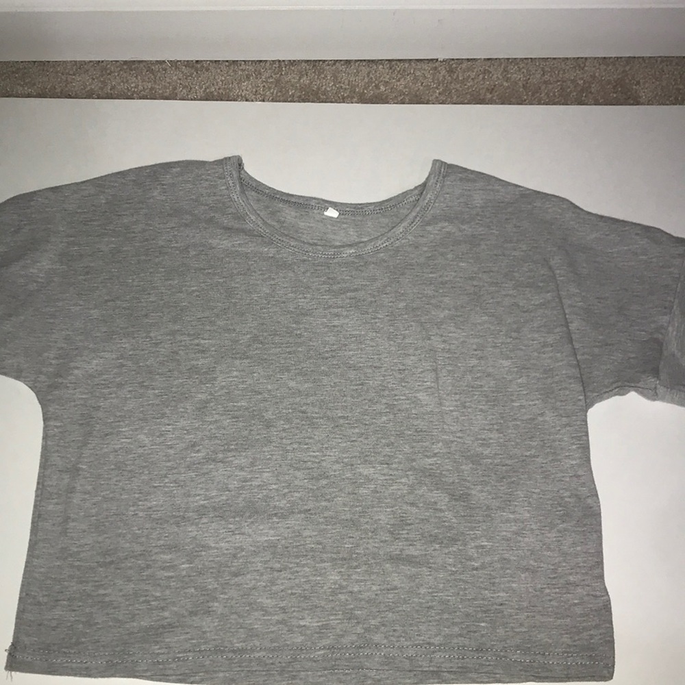 Gray Crop Top